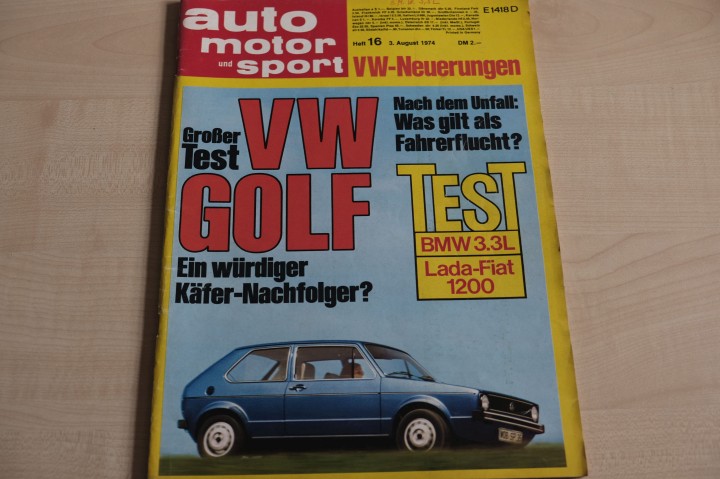 Deckblatt Auto Motor und Sport (16/1974)